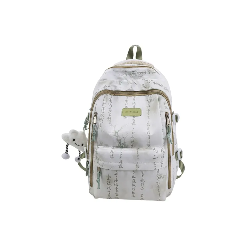 WICKBUEN Nylon Backpack Unisex Black/Pink/Yellow/Green/Blue-15