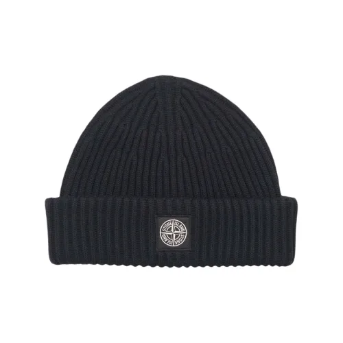 STONE ISLAND Virgin Wool, Wool Beanies Unisex Black