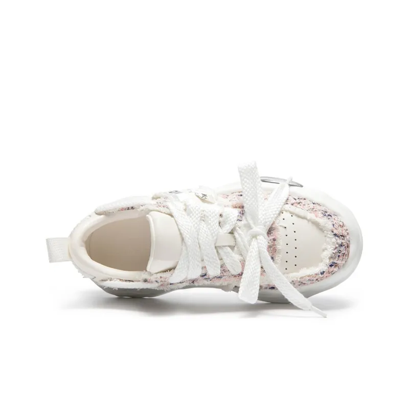 MIO Low Top Skateboard Shoes Women's Apricot/Multicolor-5