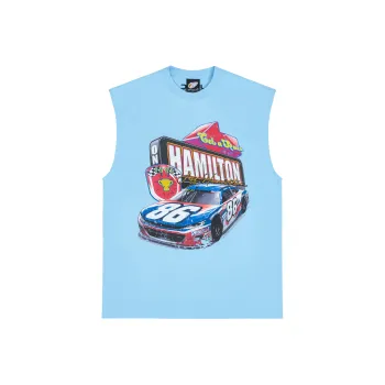 JEFF HAMILTON Tank Tops Unisex Light Blue