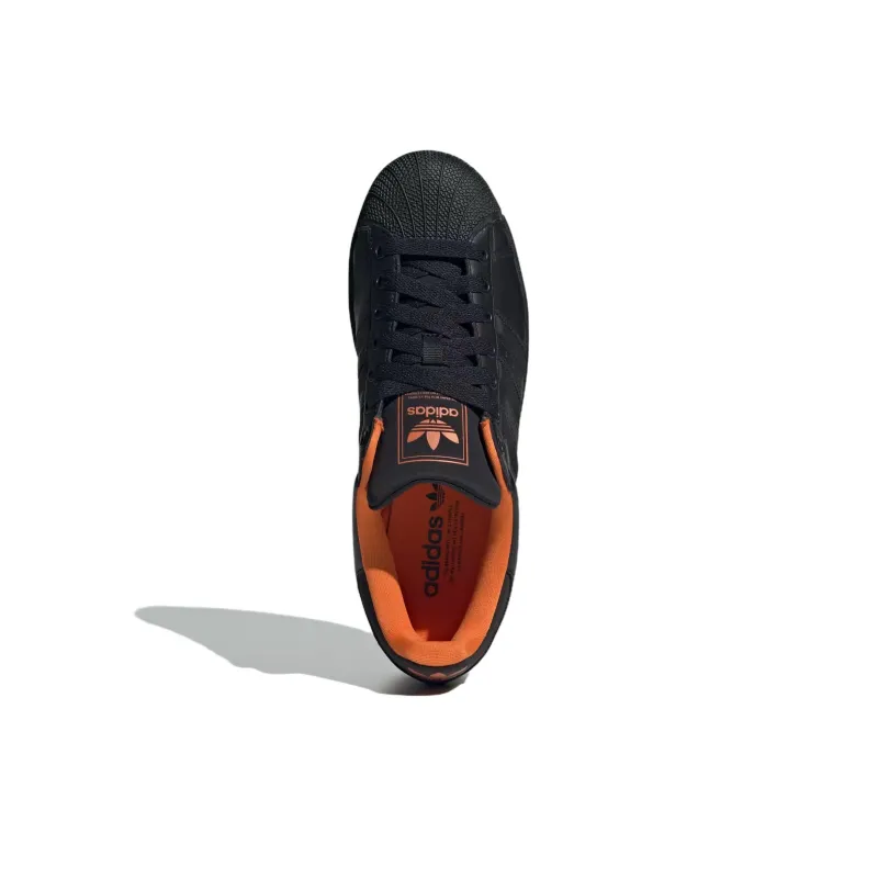Adidas Originals Superstar 2 Anti Slip Wear Resistant Low Top Skateboard Shoes Unisex Black Orange-4