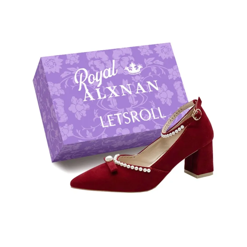 Alxnan High Heels Women's Burgundy-0