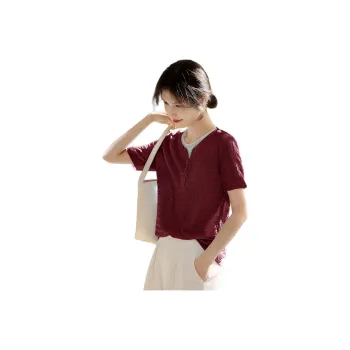 XWI T Shirts Women's Bordeaux Red