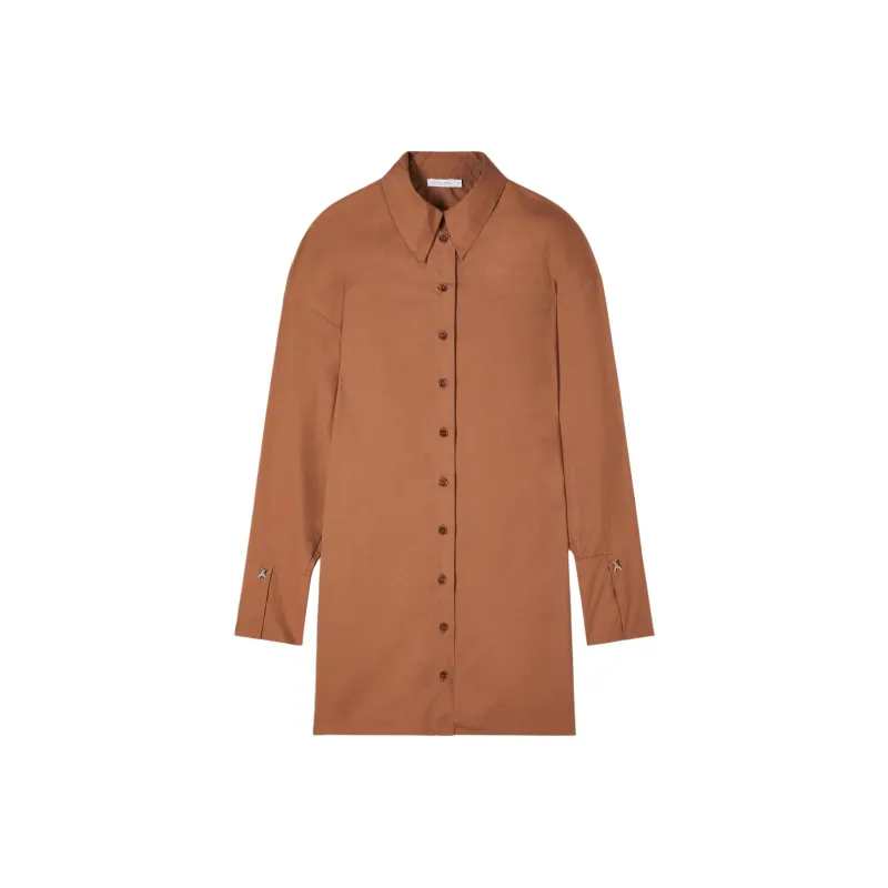 Patrizia Pepe SS25 Long Sleeved Dress Women's Brown-0
