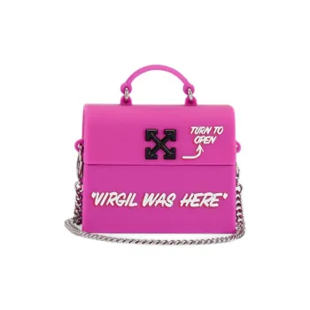 OFF-WHITE Silicone AirPods Pro Case Portable Crossbody Bag Shoulder Bag Earphone Case Women's Purple
