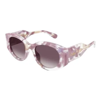 Chloe Recycled Acetate Oval Sunglasses Women's Pink