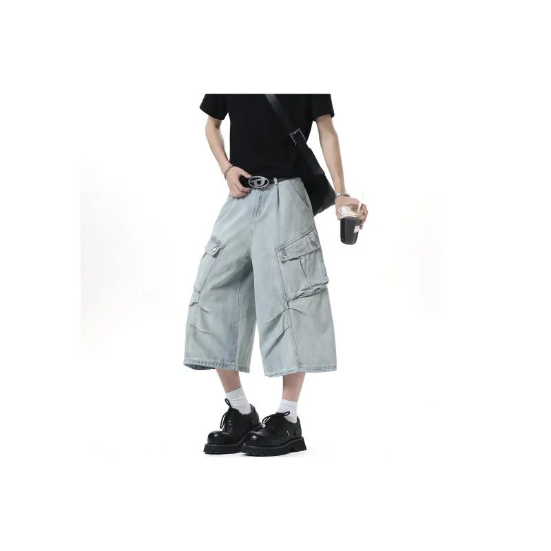 GROGNAK Denim Shorts Unisex Light Blue-0