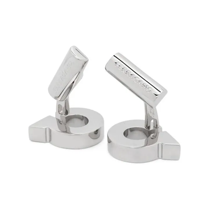 FERRAGAMO Brass Cufflinks Men's Silver-2