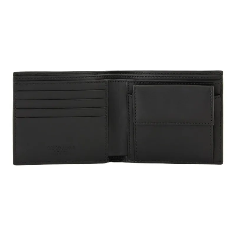 EMPORIO ARMANI Calfskin Wallet Women's Black-2