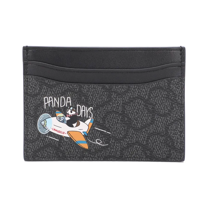 CANUDILO PVC Card Holder Men's Black-0