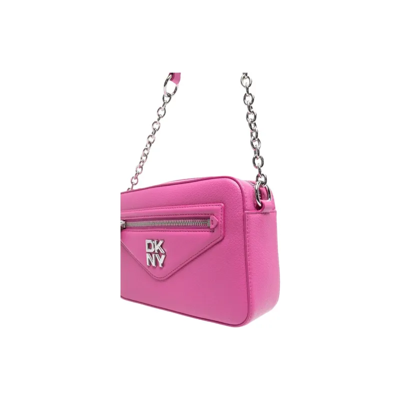 DKNY Leather Camera Bag Handbag Shoulder Bag Women's Pink-3