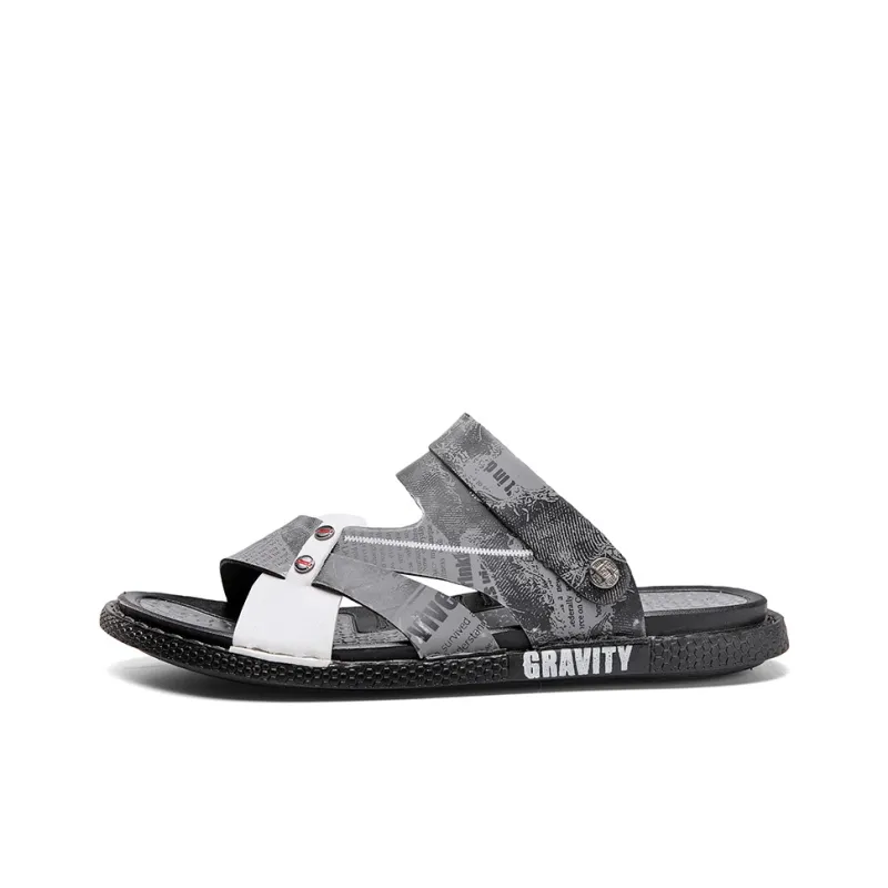 NMR Beach Sandals Men Gray/Black-7