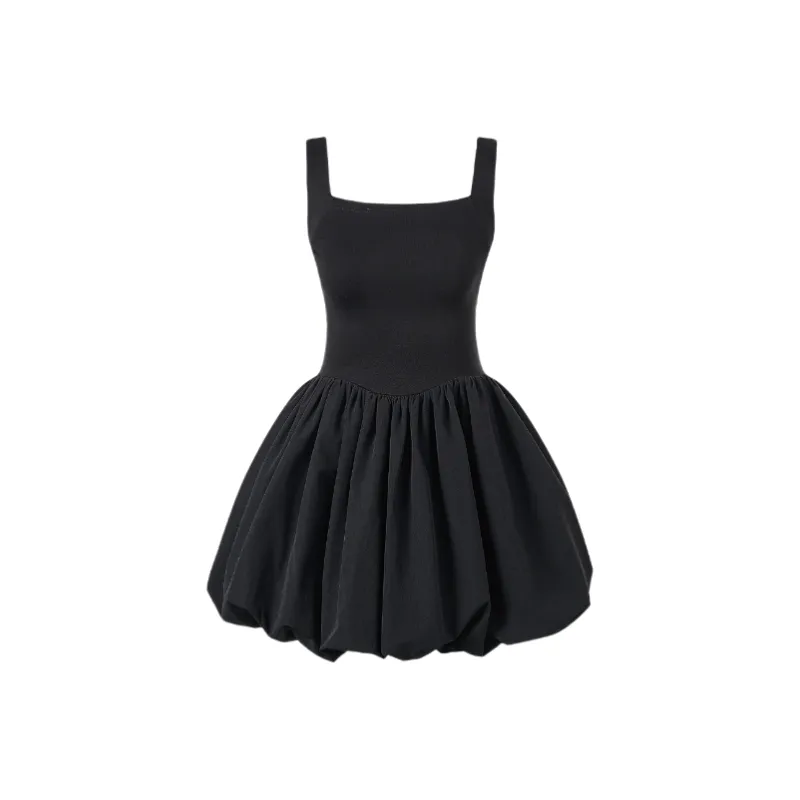 POPO.INFO Sleeveless Dresses Women's Black-0