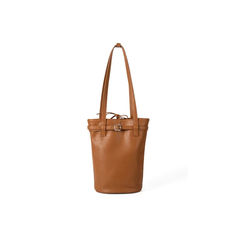 HAWA PU Shoulder Bag Women's White/Brown/Black-2