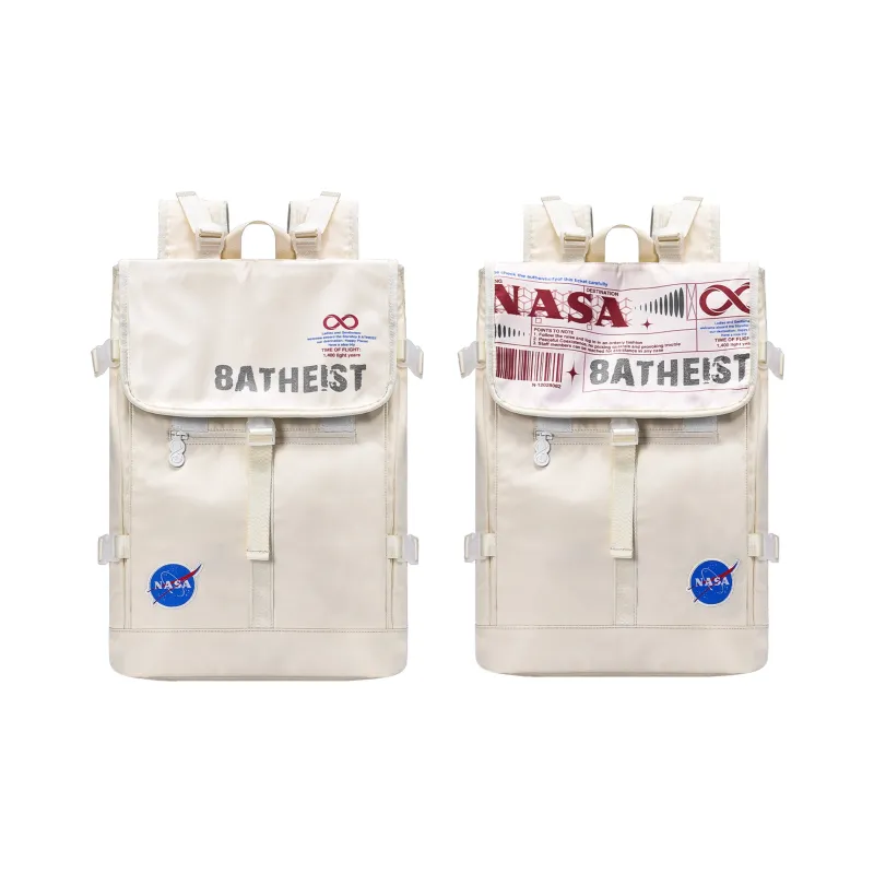 8atheist NASA Collaboration Polyester Backpack Unisex Ecru Color Blocking-17
