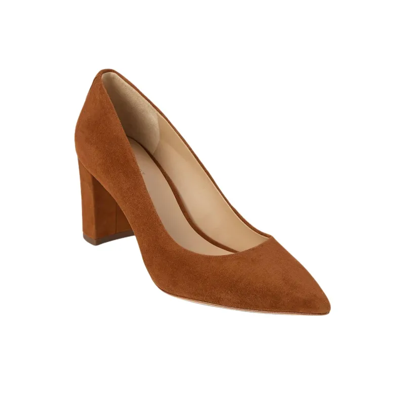 LAUREN RALPH LAUREN Lanette Chunky Heel High Heels 7cm Women's Brown-2