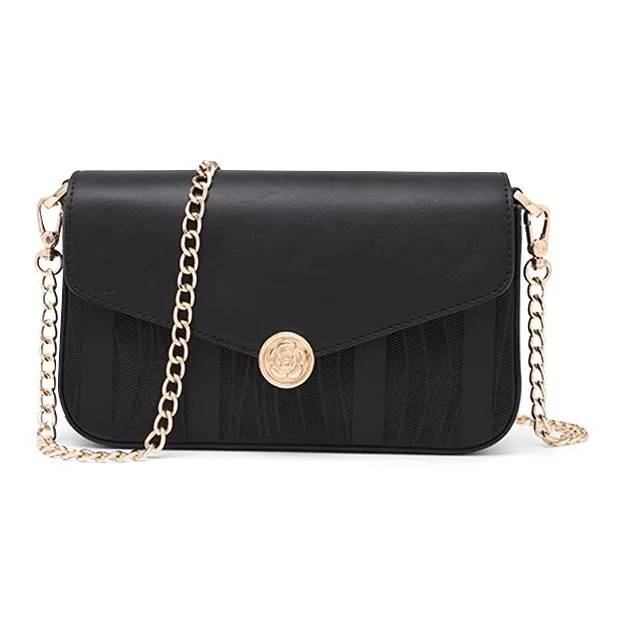 CLEVER& KETCH PU Crossbody Bag, Shoulder Bag Women's Apricot/Black/Red-2
