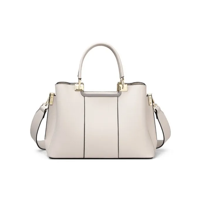 CNNCOO Cow Leather Handbag Women's Blue/Ecru-10