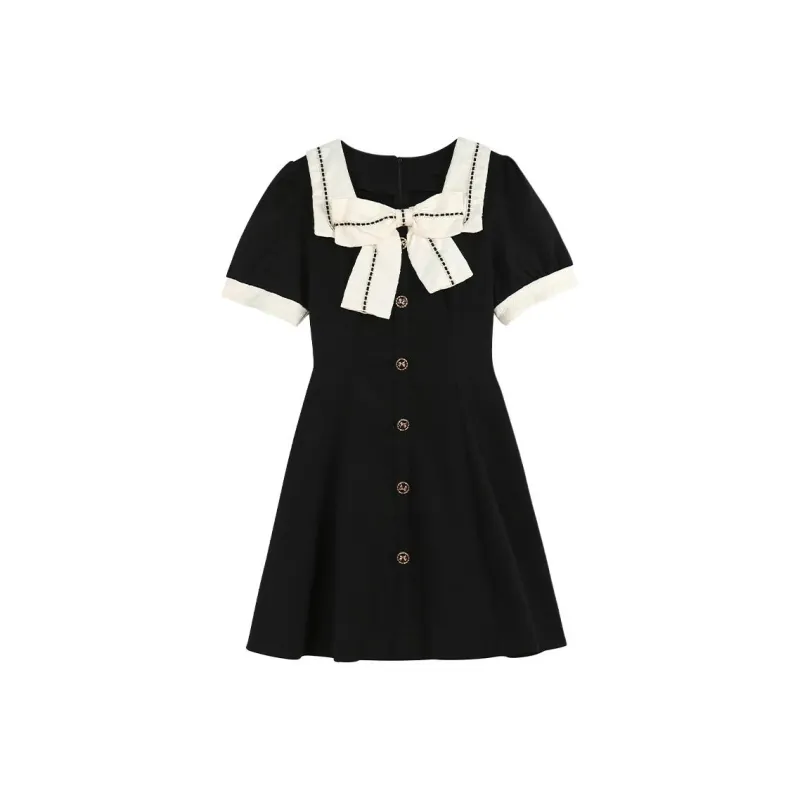 Mu Xiao Xin Short Sleeved Dress Women's-0