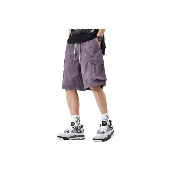 Menglaini Casual Shorts Unisex Purple[Lightweight And Breathable]