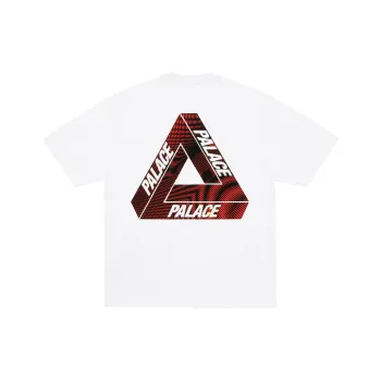 PALACE T Shirts Unisex Dark Red/White