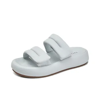La Chapelle Slip Resistant Abrasion Resistant Slide Slippers Women's Blue