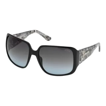 GUESS Plastic Irregular Shape Sunglasses Women's Black