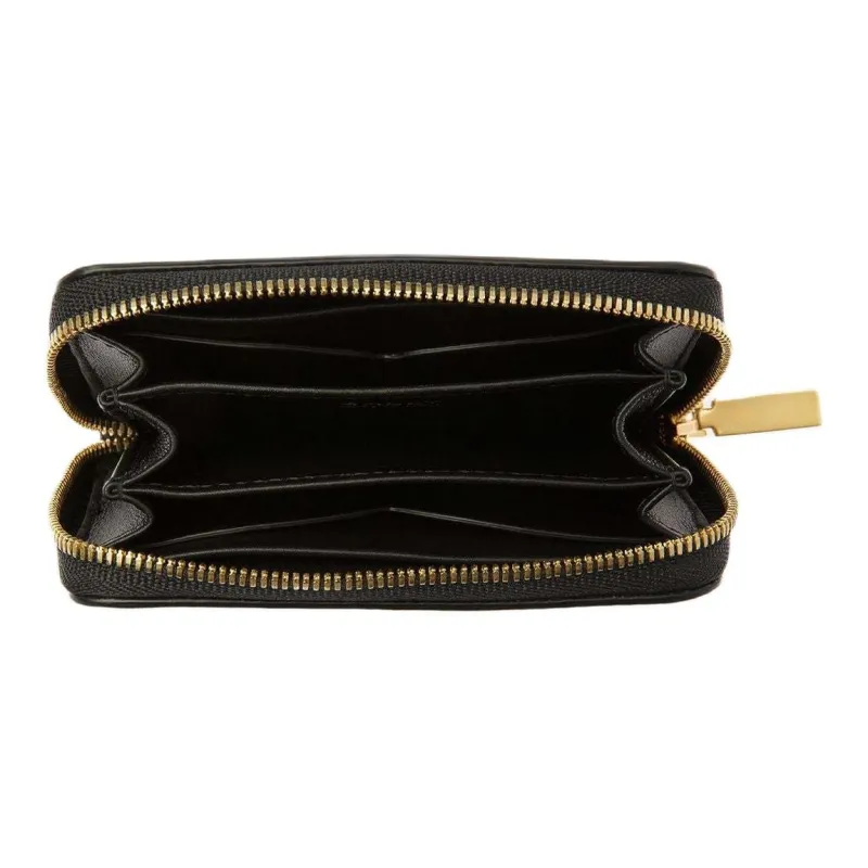BALLY Emblem Calfskin Wallet Women's Black-2