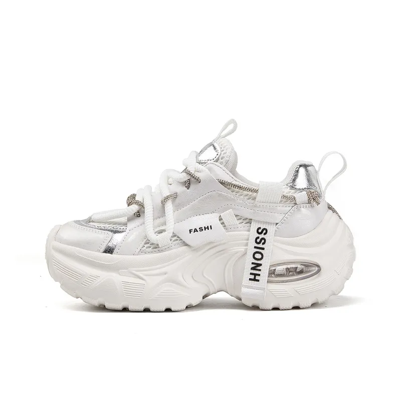 La Chapelle Abrasion Resistant Low Top Chunky Sneakers Women's Ecru-1