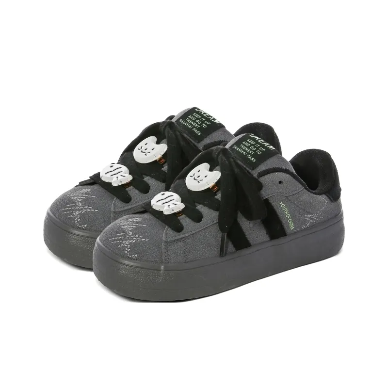 SHUXIAOBEI Anti Slip Wear Resistant Low Top Skateboard Shoes Women's-3