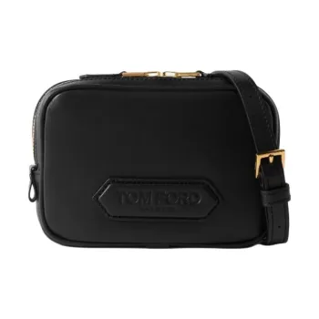 TOM FORD Small Leather Messenger Bag