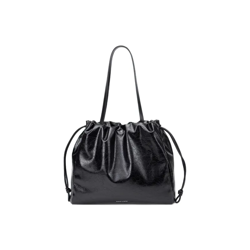 CLEVER& KETCH PU Tote Bag, Shoulder Bag Women's Black-0