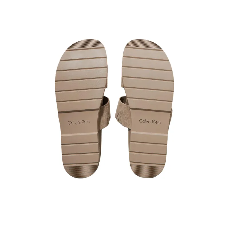 CALVIN KLEIN Slide Slippers Men's Umber-5