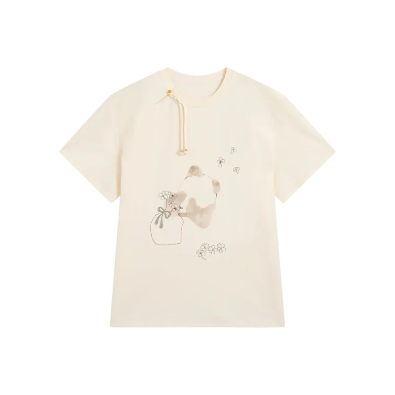ZIHAN T Shirts Women's Beige Gold-0