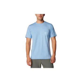 Columbia Collegiate Tech Trail T Shirt Men's Light Blue