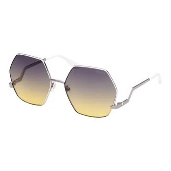 GUESS Metal Irregular Shape Sunglasses Women's Silver