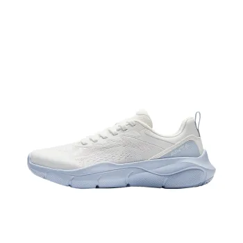 Anta Cushioning And Breathable Low Top Casual Running Shoes Women's White Blue