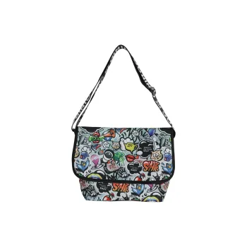 Moonshine Nylon Crossbody Bag, Shoulder Bag Unisex Graffiti Color