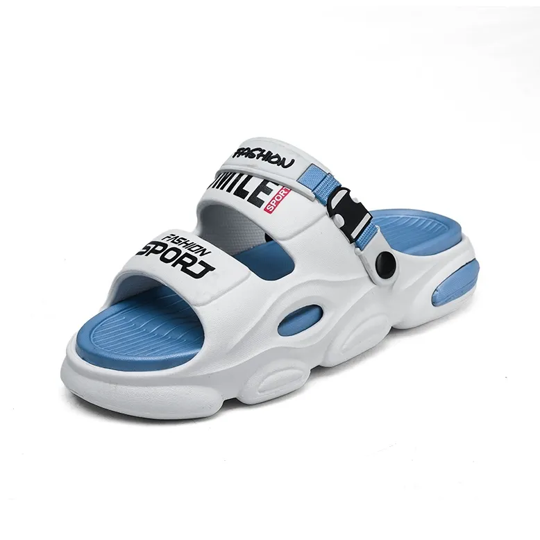 TFKY Beach Sandals Men Black Warrior/Volcanic Gray/Haze Blue-6