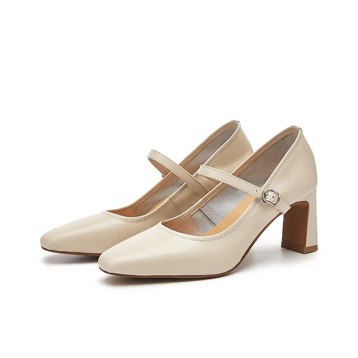 ST&SAT Chunky Heel High Heels 7cm Women's-5