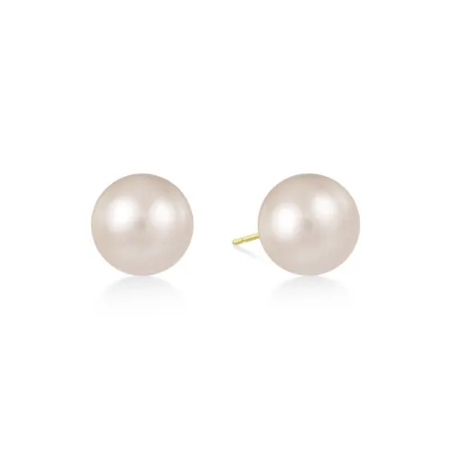 SHINE S925 Silver, Synthetic Pearl Stud Earrings Women's