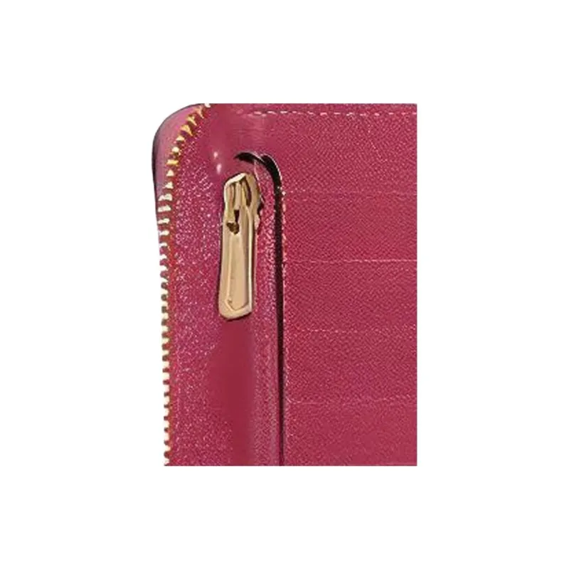 COACH Leather Wallet Trumpets Women's Rose Red-4