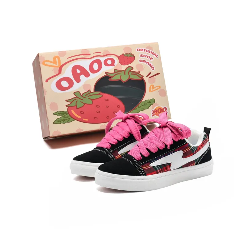 OAOQ Slip Resistant Cushioning Abrasion Resistant Lightweight Breathable Low Top Skateboard Shoes Unisex-1