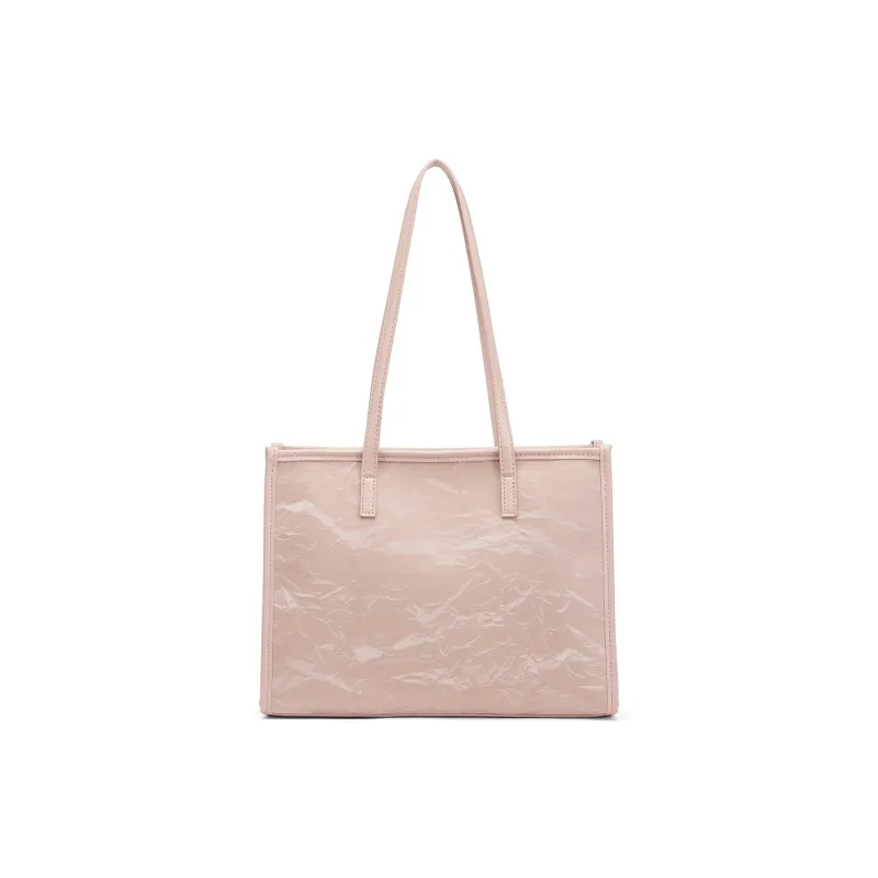 ST&SAT Synthetic Leather Tote Handbag, Shoulder Bag Women's Jade White/Pink-6