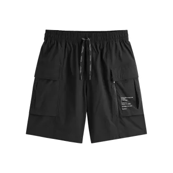 PEACEBIRD Cargo Shorts Men Black 1