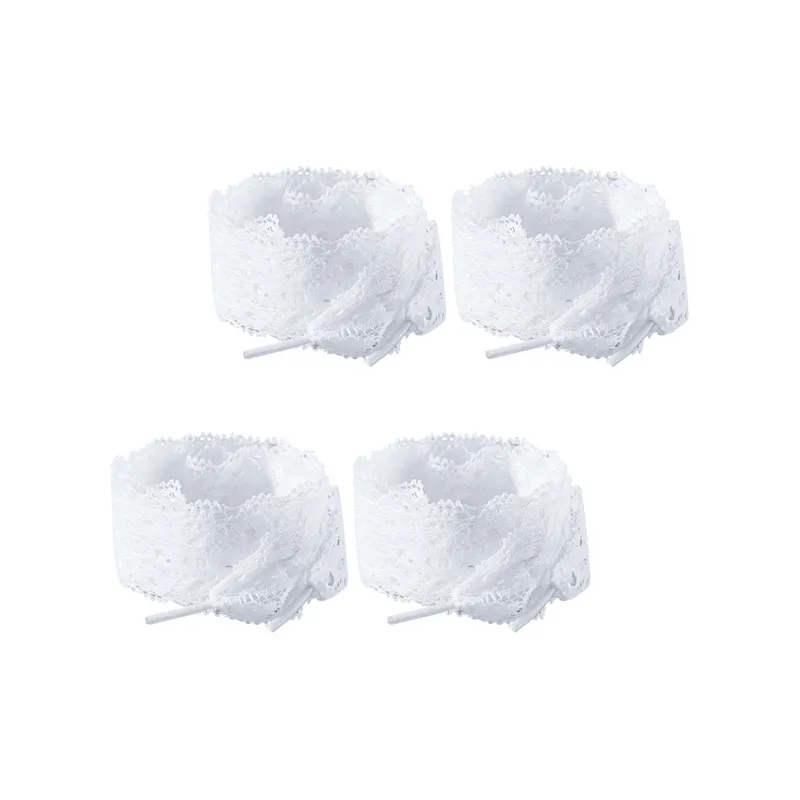 Footprint Tribe Silk, Snowy Gauze, Mushroom Flower Shoelaces Unisex-20