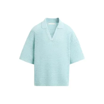 ZARA Polo Shirts Men Light Blue