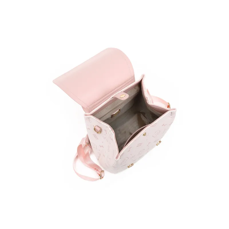 BLAKE FLEETO PU Backpack Women's Cherry Blossom Pink/Coffee Brown-3