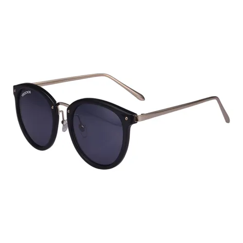 VEGOOS TR/Memory Plastic Metal Round Sunglasses Women's