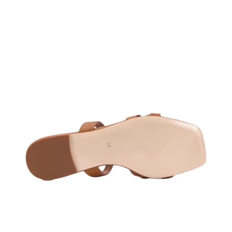 COCCINELLE Slip Resistant Slide Slippers Women's Caramel-4